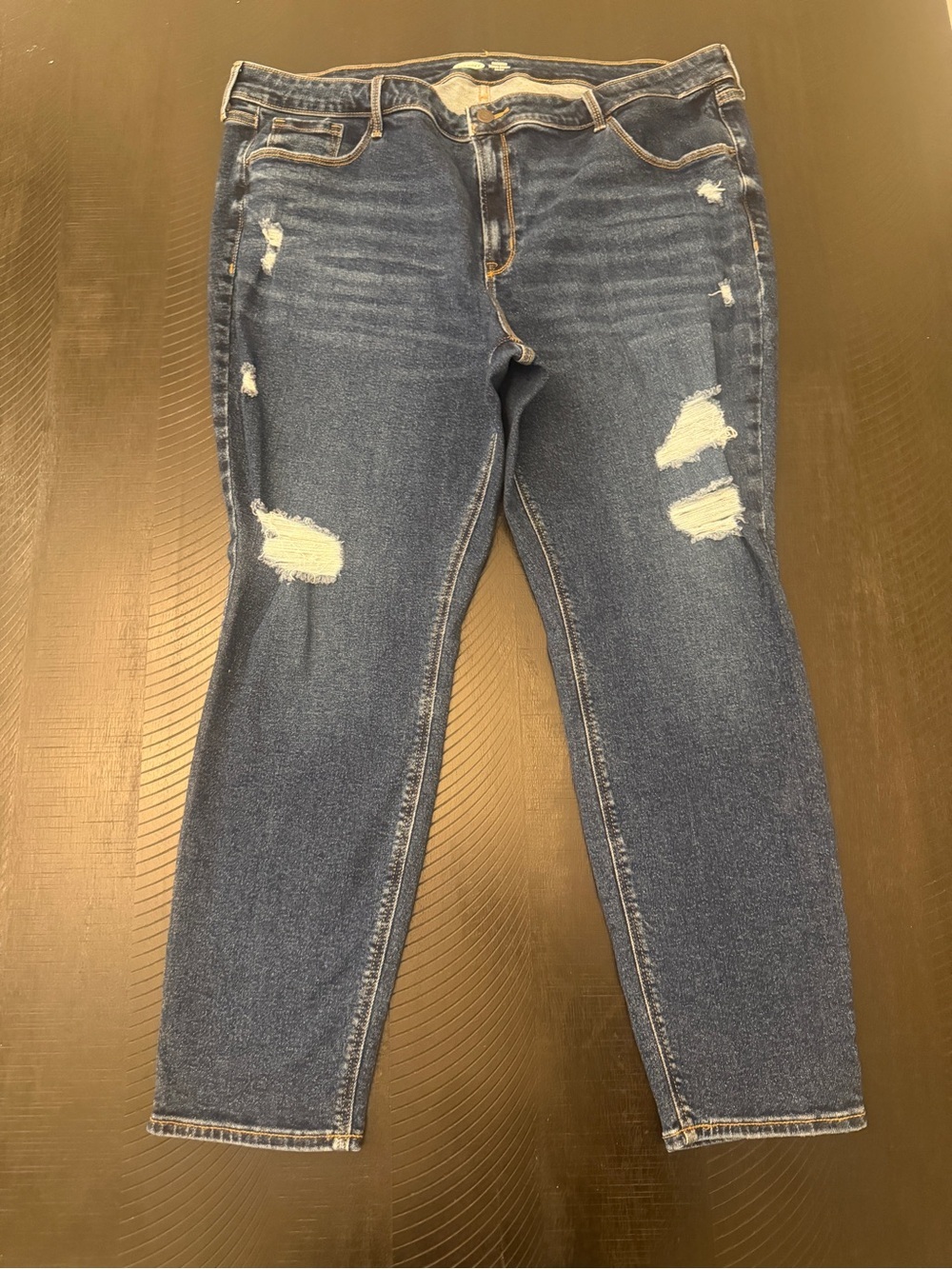 Old Navy Rockstar Super Skinny Mid-Rise Distressed Jeans Plus Size 20 Stretchy